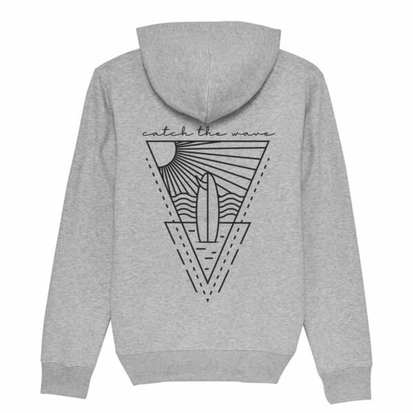 Surf Meer Strand Mate Hoodie Grau Nachhaltig