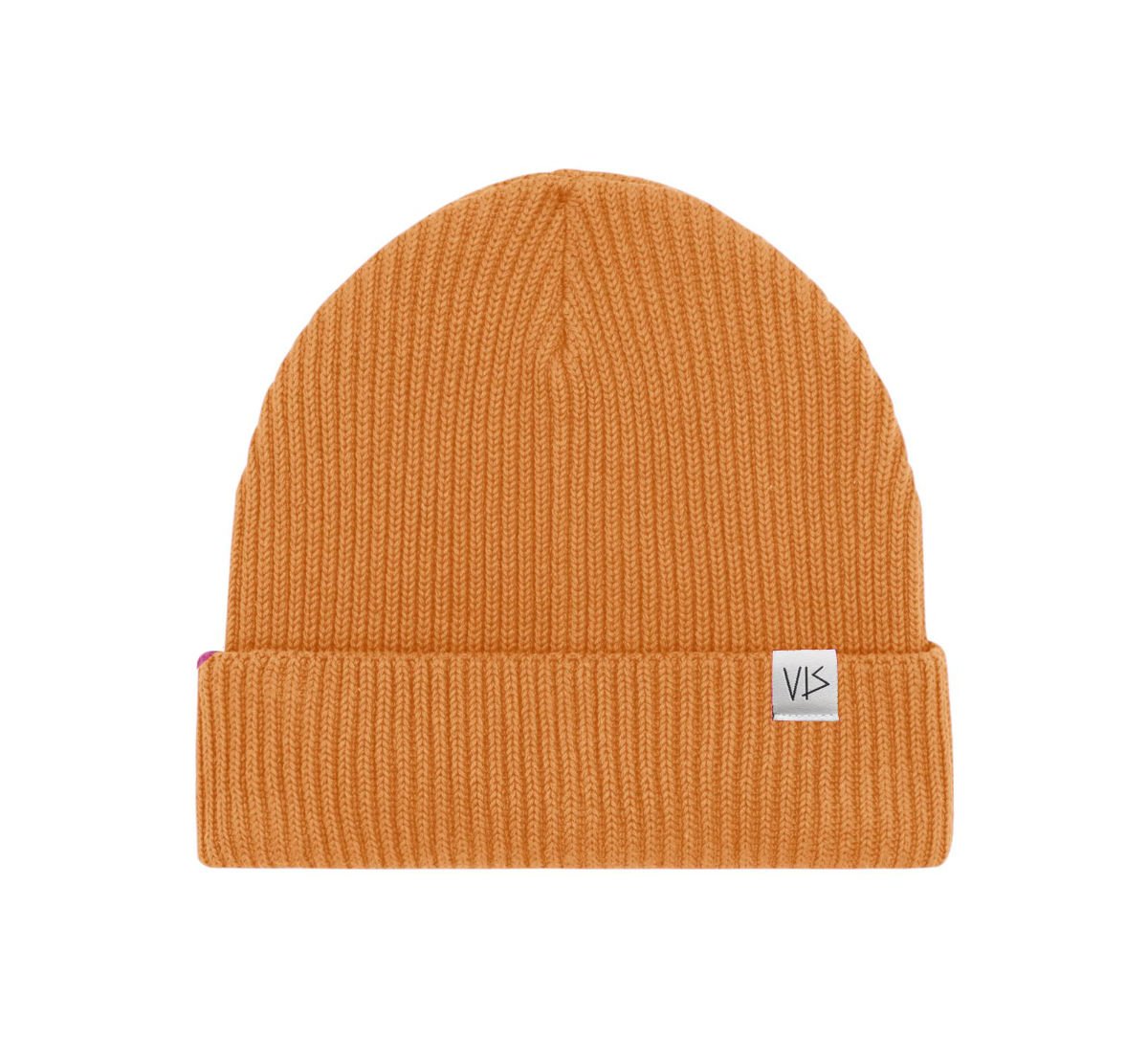 Orange Beanie Mütze vis wear