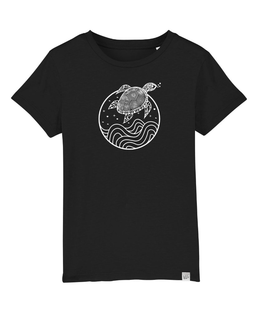 turtle kinder shirt vis wear schwarz